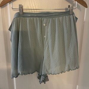 Victoria's Secret Teal Eyelet Shorts
